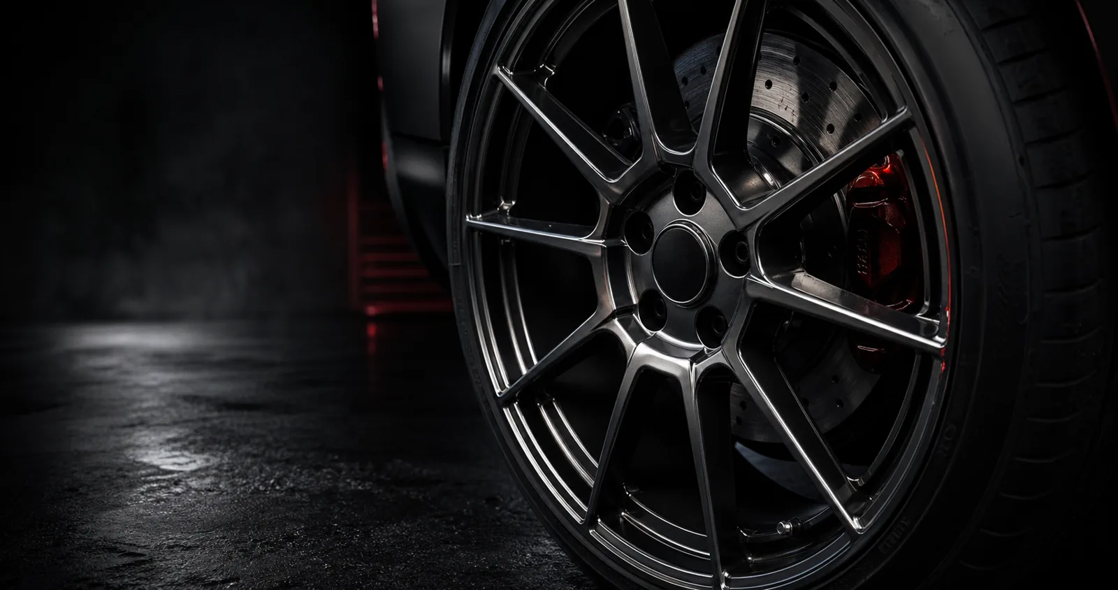 Premium alloy wheel close-up